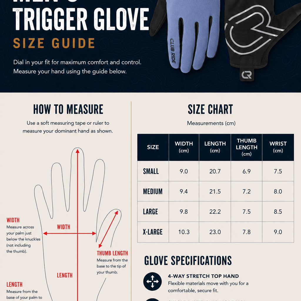 Men's Trigger Gloves - Club Ride Apparel