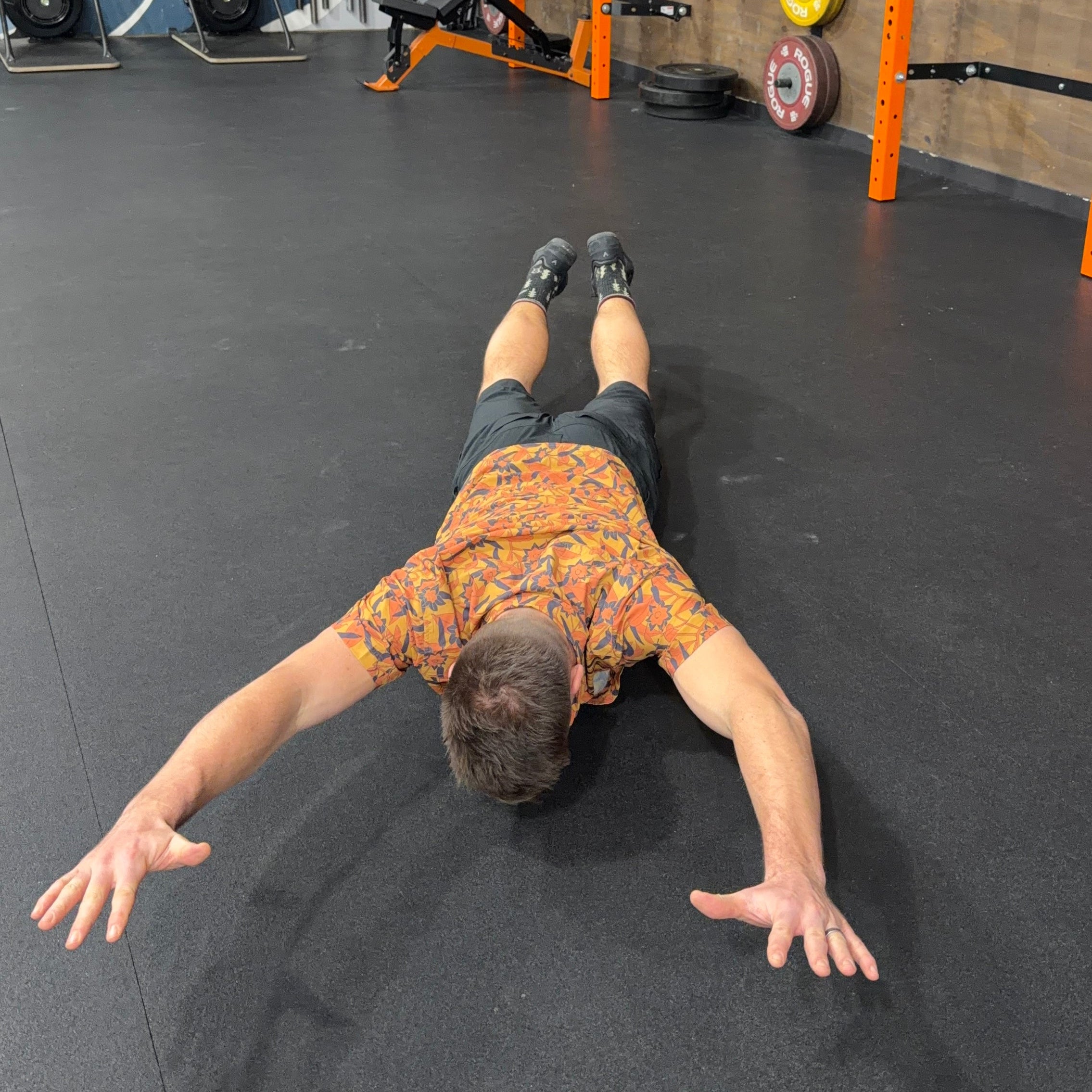 Man performing workout example
